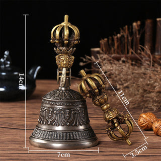 Handmade Tibetan Vajra and Bell set