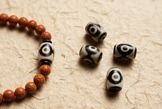 Tibetan Handmade 108 Rudraksha Mala Beads with Traditional Charm