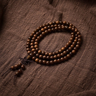 Calming Golden Sandalwood Mala Beads