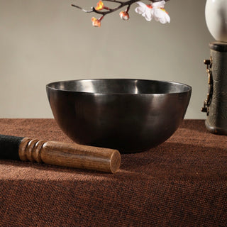 Tibetan Handmade Obsidian Sound Bath Singing Bowl