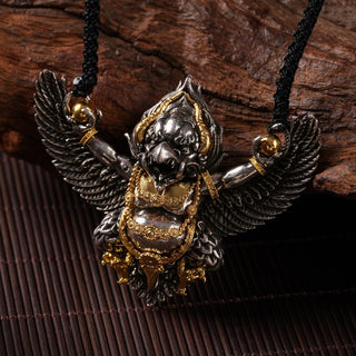 Tibetan Golden-Winged Garuda Pendant Necklace