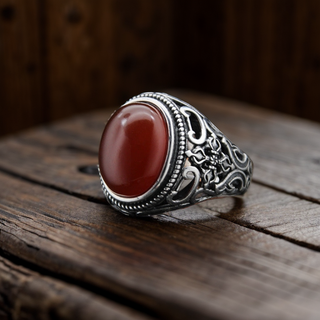 Traditional Tibetan Agate Ring