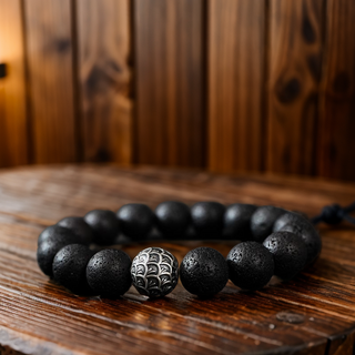 Negativity Blocking Lava Wrist Mala