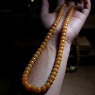 Self-Confidence Amber Bodhi Mala