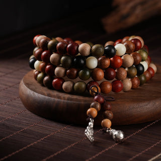 Tibetan Sandalwood Mala with Unique Charm