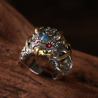 Tibetan Golden-Winged Garuda Ring