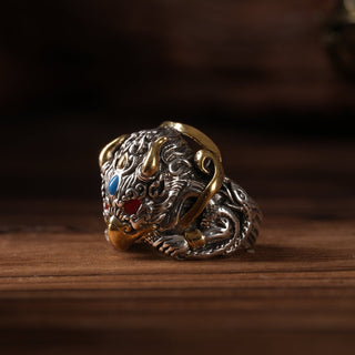 Tibetan Golden-Winged Garuda Ring