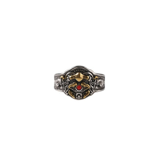 Tibetan Golden-Winged Garuda Face Ring