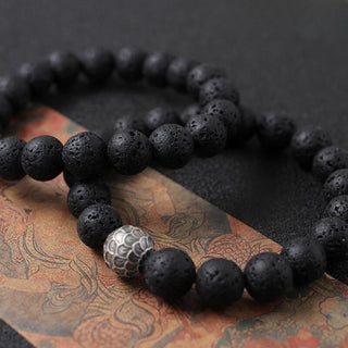 Negativity Blocking Lava Wrist Mala