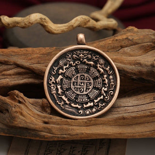 Authentic Handmade Tibetan Nine Palaces Bagua Charm Amulet