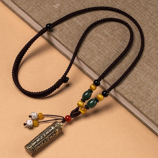 Tibetan handmade Six Syllable pendant necklace