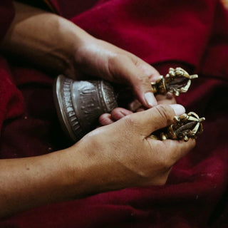 Handmade Tibetan Vajra and Bell set