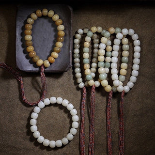 Spiritual Path Jade Bodhi Wrist Mala