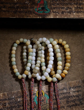 Spiritual Path Jade Bodhi Wrist Mala