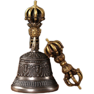 Handmade Tibetan Vajra and Bell set