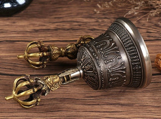 Handmade Tibetan Vajra and Bell set