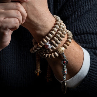 Tibetan Traditional 108 Aged Lotus Seeds Monk Mala