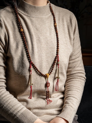 Tibetan Authentic Dark Bodhi Monk's Mala