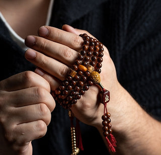 Tibetan Authentic Dark Bodhi Monk's Mala