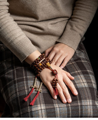 Tibetan Authentic Dark Bodhi Monk's Mala