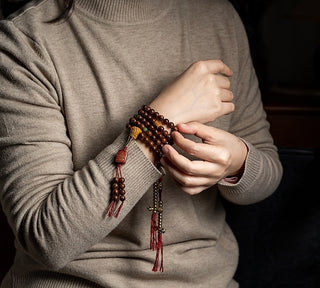 Tibetan Authentic Dark Bodhi Monk's Mala