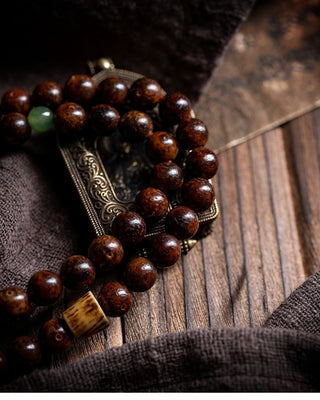 Tibetan Authentic Dark Bodhi Monk's Mala