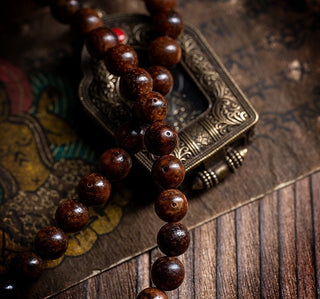 Tibetan Authentic Dark Bodhi Monk's Mala