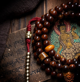 Tibetan Authentic Dark Bodhi Monk's Mala