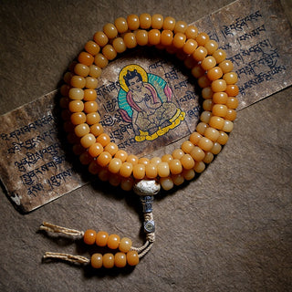 Self-Confidence Amber Bodhi Mala