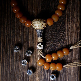 Self-Confidence Amber Bodhi Mala