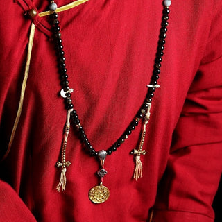 Tibetan Traditional 108 Obsidian Mala