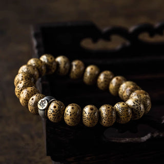 Aged Lotus Seed Wrist Mala