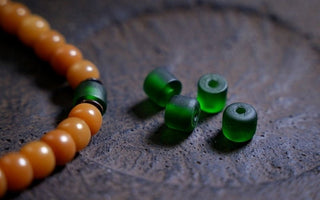 Tibetan Handmade Amber Bodhi Wrist Mala Beads