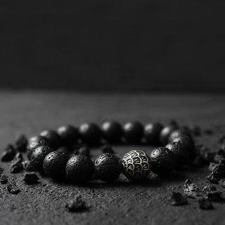 Negativity Blocking Lava Wrist Mala